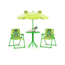 4 Pieces Kids Picnic Set Table With 2 Folding Chairs