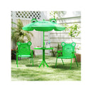 4 Pieces Kids Picnic Set Table With 2 Folding Chairs