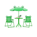 4 Pieces Kids Picnic Set Table With 2 Folding Chairs