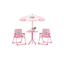 4 Pieces Kids Picnic Set Table With 2 Folding Chairs