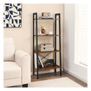 4 Tier Industrial Display Shelf With Metal Frame For Home Coffee