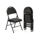 Pack Folding Chairs Padded Party Chairs With Metal Frame