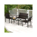 4 Pieces Patio Furniture Set For Small Space Balcony Poolside