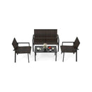4 Pieces Patio Furniture Set For Small Space Balcony Poolside