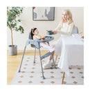 4in1 Convertible Baby High Chair With Removable Double Tray Grey