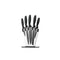 7Pcs Kitchen Knife Set Stainless Steel Non Stick With Sharpener