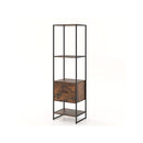 5 Tier Bookshelf With Drawer And Shelves