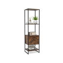 5 Tier Bookshelf With Drawer And Shelves