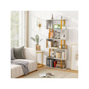 5 Tier Geometric Bookcase With Metal Frame And Anti Tipping Kits