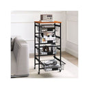 Tier Kitchen Storage Cart With Wooden Top And DIY Chalk Labels