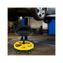 Height Adjustable Rolling Garage Stool With Tool Tray Storage