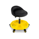 Height Adjustable Rolling Garage Stool With Tool Tray Storage