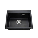 550X450Mm Black Granite Stone Kitchen Sink Single Bowl Drop In