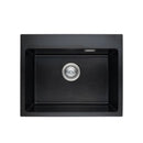 550X450Mm Black Granite Stone Kitchen Sink Single Bowl Drop In