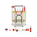 Kids Trampoline With Hammock And Adjustable Gym Bar