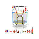 Kids Trampoline With Hammock And Adjustable Gym Bar