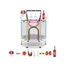 Kids Trampoline With Hammock And Adjustable Gym Bar