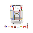 Kids Trampoline With Hammock And Adjustable Gym Bar