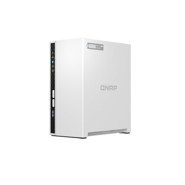 QNAP TS-233 2-Bay NAS (No Disk), ARM QC 2.0Ghz, 2GB, 1xGbE, 1xUSB3.2, 1xUSB, Tower