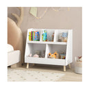 5 Cube Kids Bookshelf And Toy Organizer With Solid Wood White