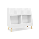 5 Cube Kids Bookshelf And Toy Organizer With Solid Wood White