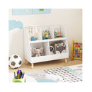 5 Cube Kids Bookshelf And Toy Organizer With Solid Wood White