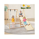 5 In 1 Indoor Jungle Gym With Fun Slide And Adjustable Swing