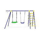 5 In 1 Outdoor Backyard Kids Swing Set With A Shaped Metal Frame