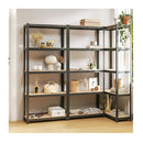 5 Layer Shelves 3 Pcs Anthracite Steel And Engineered Wood