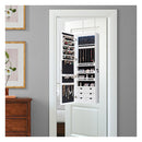 5 Led Lights Jewellery Cabinet With Full Length Mirror For Bedroom