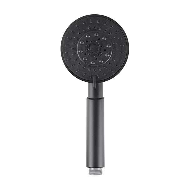 Handheld Shower Head 5 Mode Round Rainfall Handheld Head Black