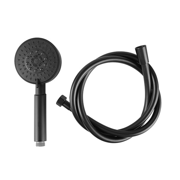 Handheld Shower Head 5 Modes Shower Sprayer With Water Hose Pvc Black