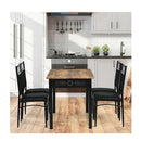 5 Pcs Dining Table Set With 4 Upholstered Chairs For Coffee Restaurant