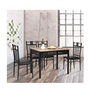 5 Pcs Dining Table Set With 4 Upholstered Chairs For Coffee Restaurant