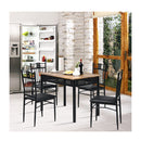 5 Pcs Dining Table Set With 4 Upholstered Chairs For Coffee Restaurant