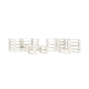 5 Piece Garden Pallet Lounge Set Solid Pinewood White