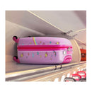 5 Piece Kids Luggage Set With Backpack And Neck Pillow Name Tag Pink