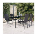 5 Piece Outdoor Dining Set Black