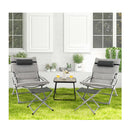 5 Piece Patio Sling Chair Set With Ottoman Coffee Table For Garden