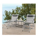 5 Piece Patio Sling Chair Set With Ottoman Coffee Table For Garden