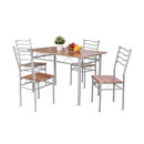5 Pieces Dining Table Set With Rectangular Tabletop