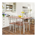 5 Pieces Dining Table Set With Rectangular Tabletop