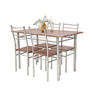5 Pieces Dining Table Set With Rectangular Tabletop