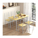 5 Pieces Dining Table Set With Rectangular Tabletop