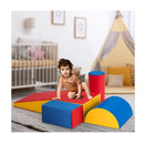 5 Pieces Kids Climb Crawl Activity Play Set With Safe Foam Blocks Red