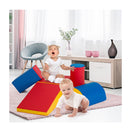 5 Pieces Kids Climb Crawl Activity Play Set With Safe Foam Blocks Red