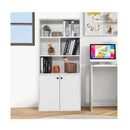 5 Tier Bookcase 155 Cm Tall With Double Doors And Adjustable Shelf