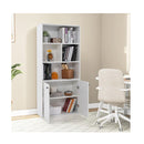 5 Tier Bookcase 155 Cm Tall With Double Doors And Adjustable Shelf