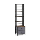 5 Tier Cd Storage Rack With Drawers And Adjustable Book Stoppers Media