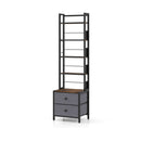 5 Tier Cd Storage Rack With Drawers And Adjustable Book Stoppers Media